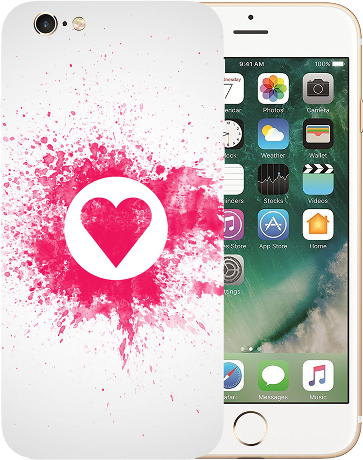 Pink Heart Art Printed Case Cover For Iphone 6 By Mobiflip - Message Of Lost Love (1000x1000), Png Download