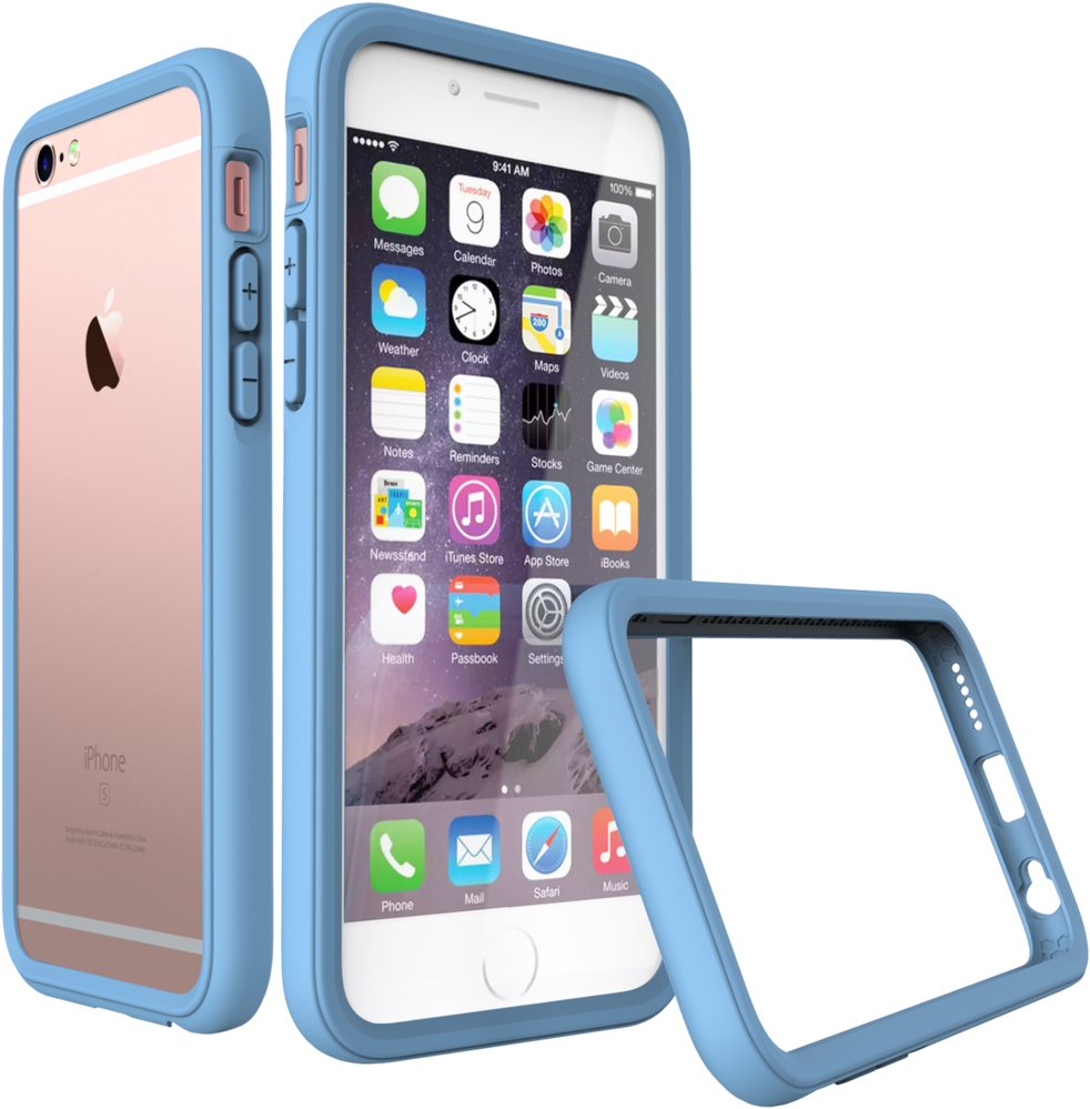 Rhino Shield Crash Guard Bumper For Iphone 6 / 6s Blue - Iphone 6 Rhino Shield Crash Guard (1024x1024), Png Download