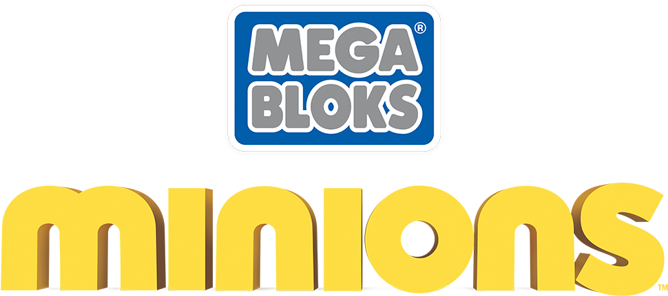 Minions Logo Png - Mega Bloks Minions Logo (1000x445), Png Download