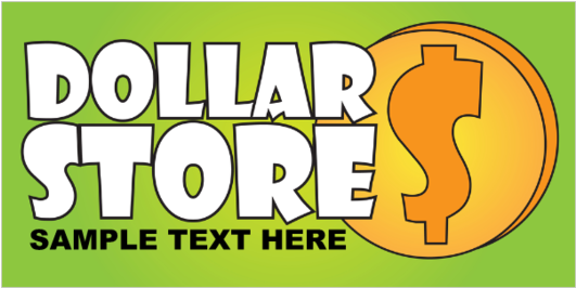 Blank Dollar Store Vinyl Banner - Graphic Design (560x560), Png Download