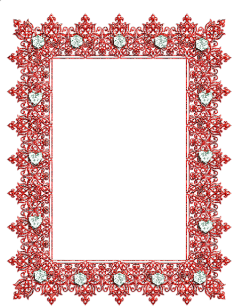 Free Png Red Transparent Frame With Diamonds Png Images - Purple Diamond Picture Frames (480x640), Png Download