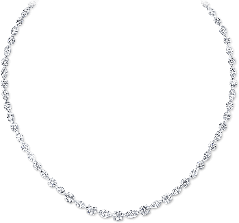A Classic Graff Multi-shape Necklace Featuring Round - Chain (1000x1000), Png Download