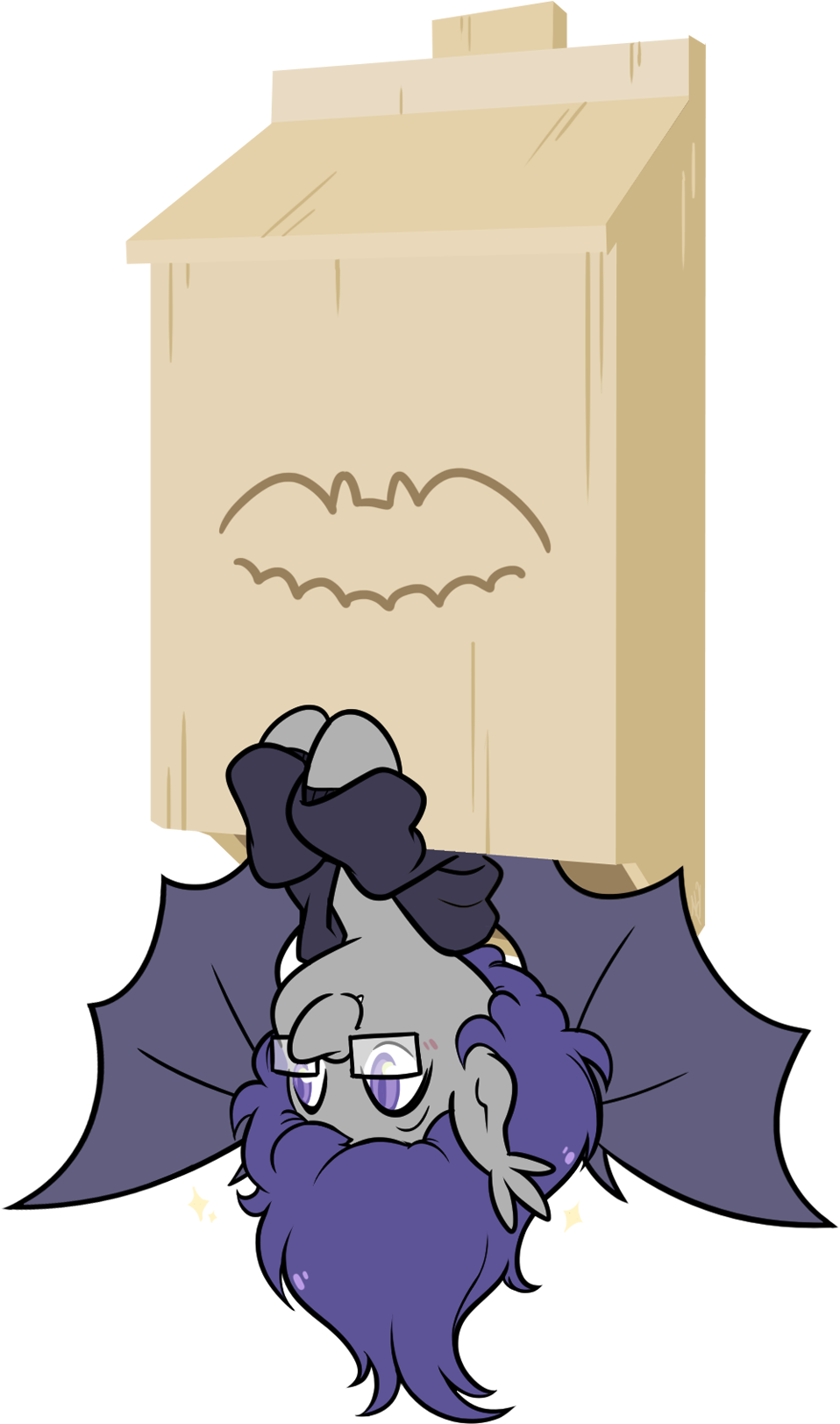 Egophiliac, Bat Box, Bat Pony, Cute, Glasses, Male, - Cartoon (995x1686), Png Download