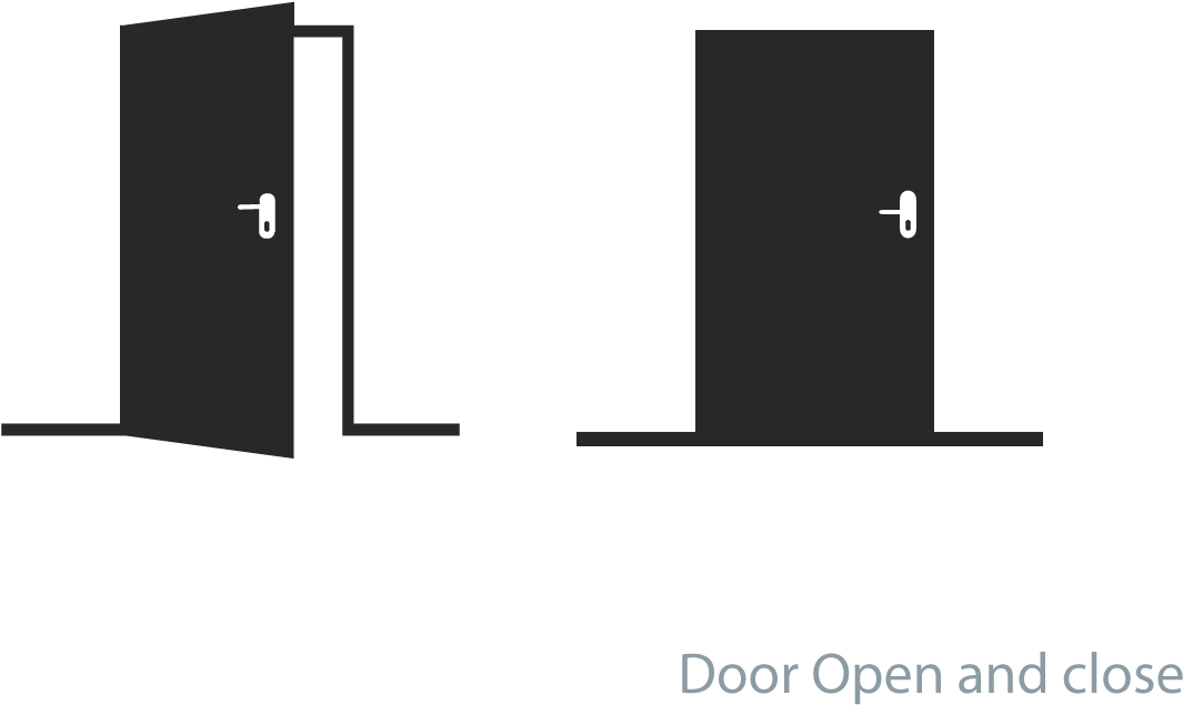 Icon Design By Ogamedia For Z-wave Europe Gmbh - Closed Open Door Icon (1201x1000), Png Download