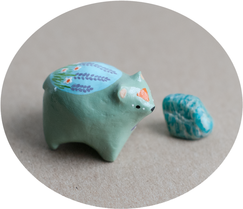 Keep Calm Bear W/ Amazonite Pocket Stone (1200x800), Png Download