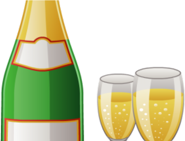 Champagne Clipart Champage - Champagne Bottle Png Vector (640x480), Png Download