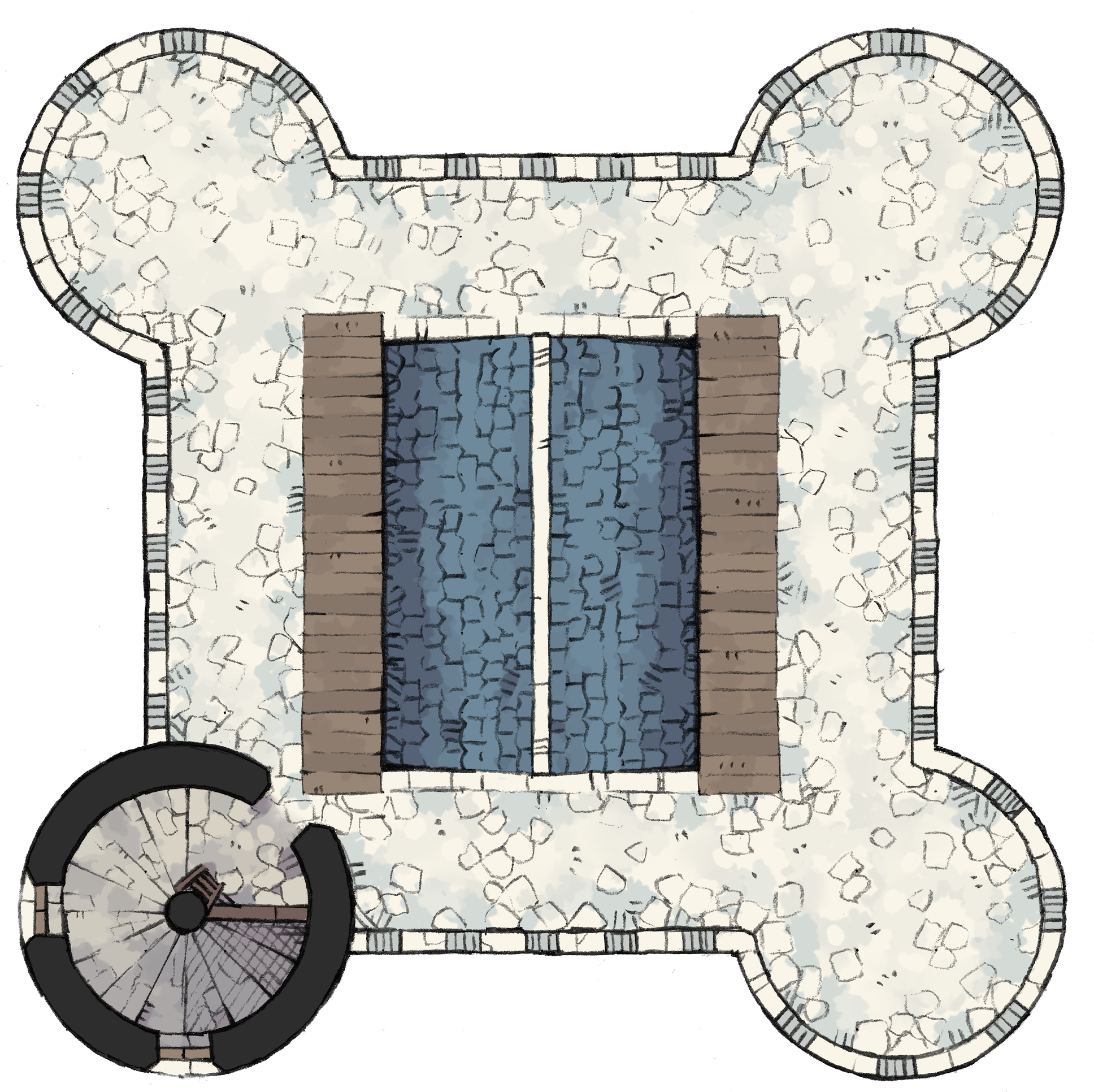 Fantasy Wizard, Fantasy Map, Wave Tattoos, Map Maker, - Architecture (1960x1960), Png Download