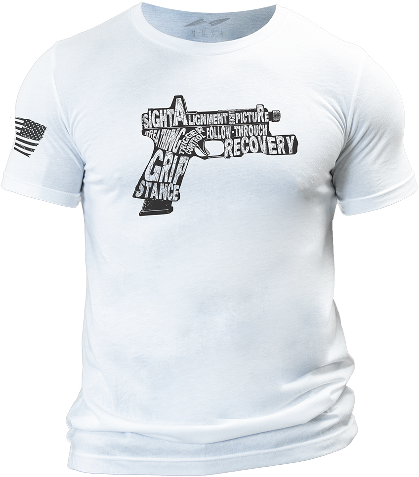Pistol Fundametals T-shirt - T-shirt (851x1000), Png Download