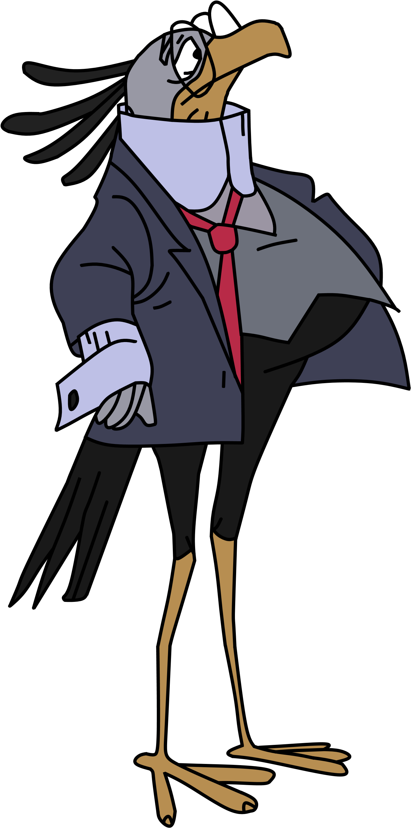 The Secretary Bird - Bedknobs And Broomsticks Bird (1425x2801), Png Download