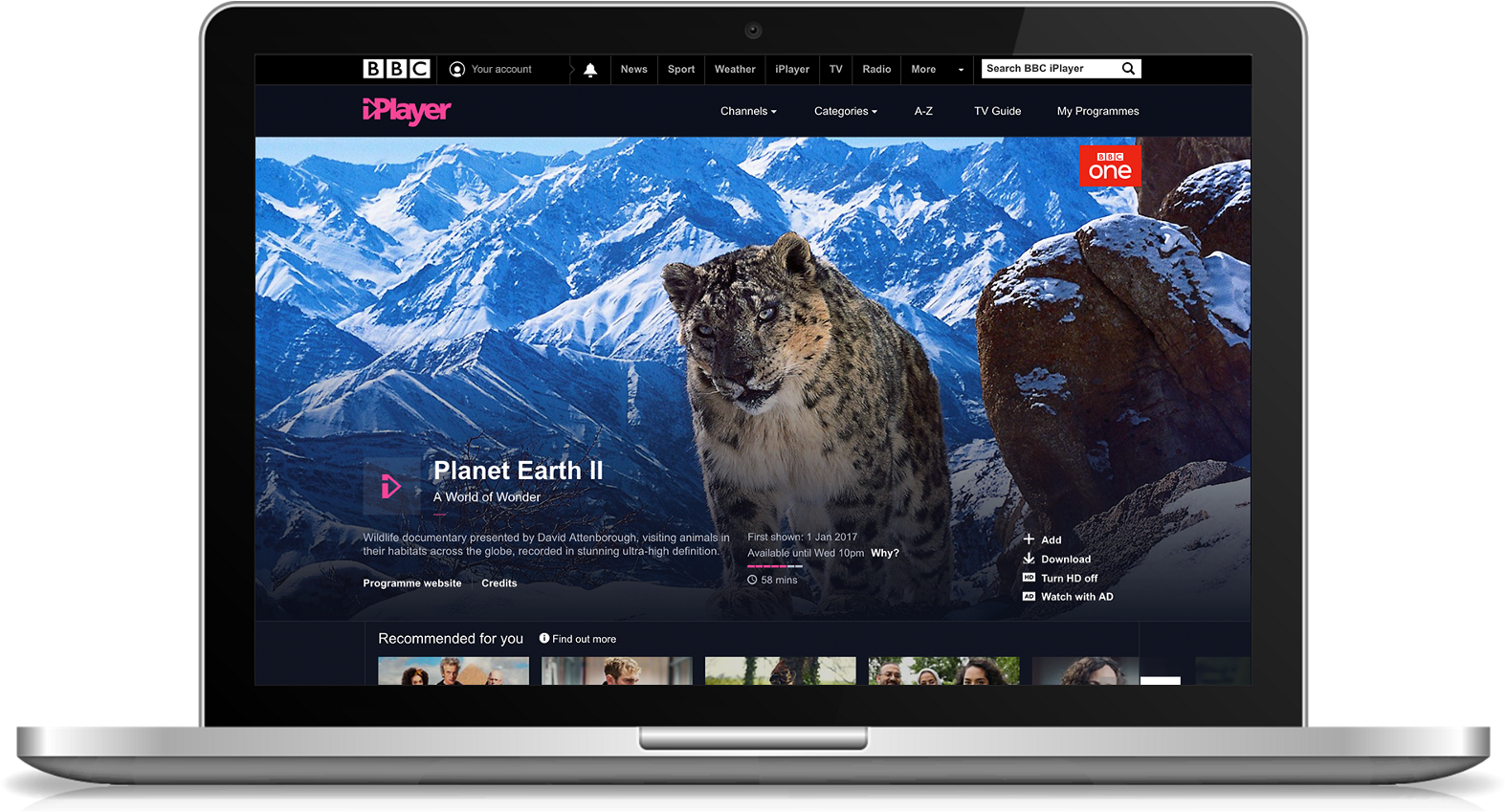There Is A Standard Media Player Optimising The Playback - Planet Earth Bbc Photography (1600x900), Png Download
