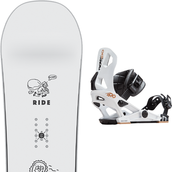 Ride Burnout 2019 Now Ipo White - Snowboard Binding (600x600), Png Download