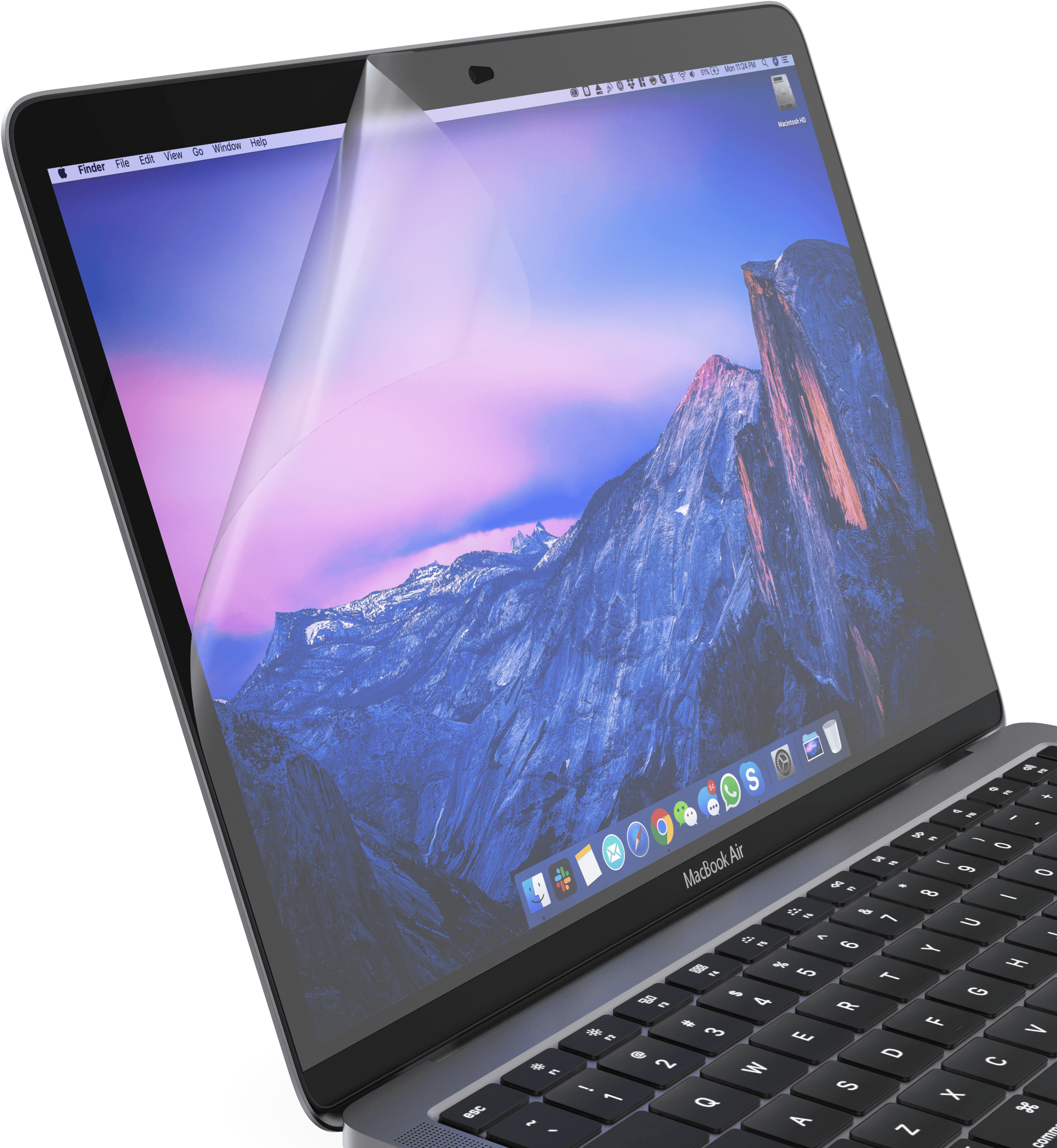 Anti Glare Screen Protector For 13 Inch Macbook Air - Netbook (3000x3000), Png Download