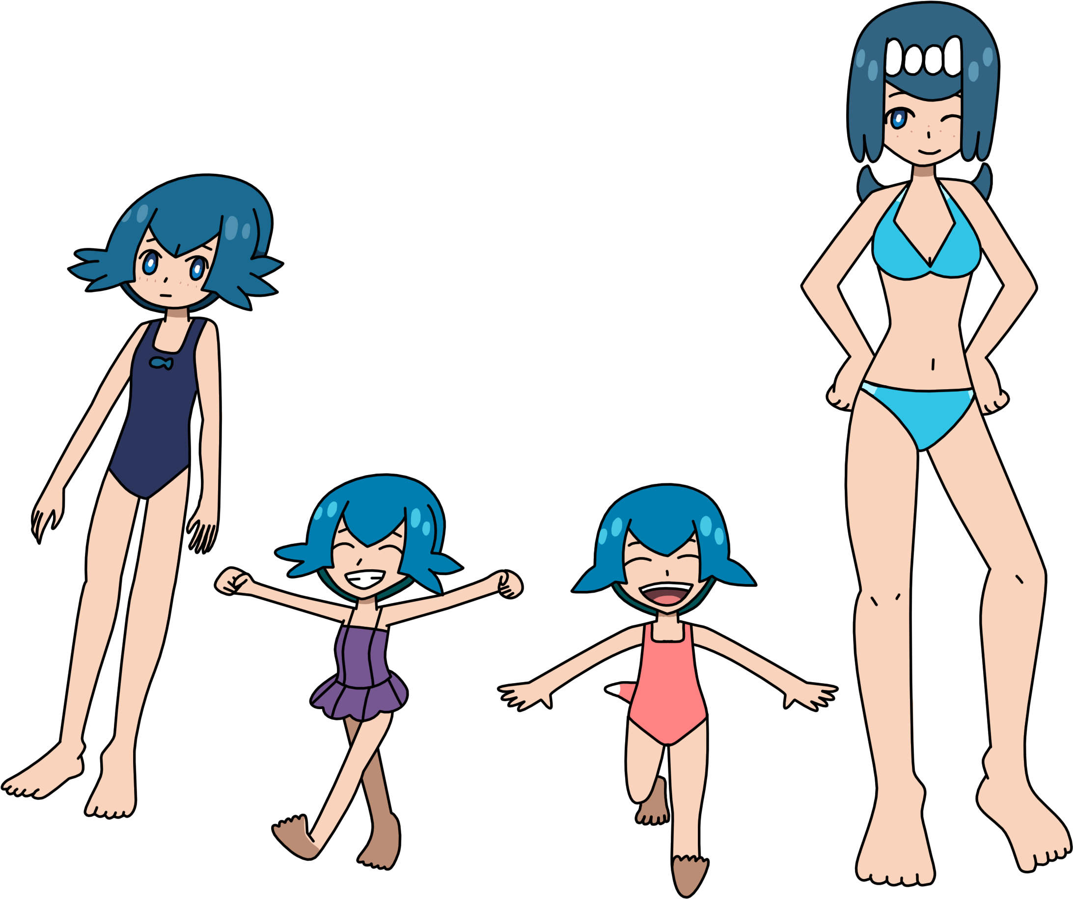 Drawn Lana Family , - Cartoon (2448x1883), Png Download