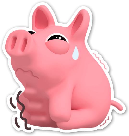 Rosa Is Hungry - Rosa The Pig Sticker (567x600), Png Download