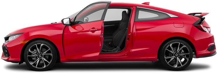 Driver's Side Profile With Drivers Side Door Open - 2010 Black Scion Tc (800x400), Png Download