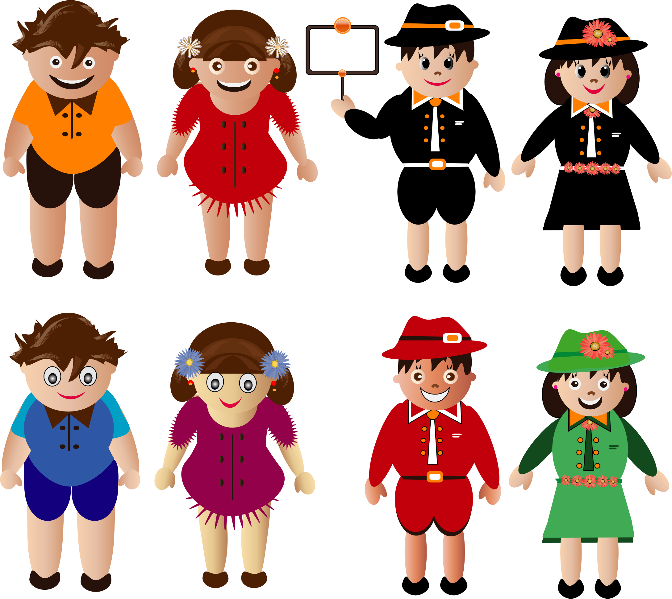 This Free Icons Png Design Of Smiling Kids (2177x1942), Png Download