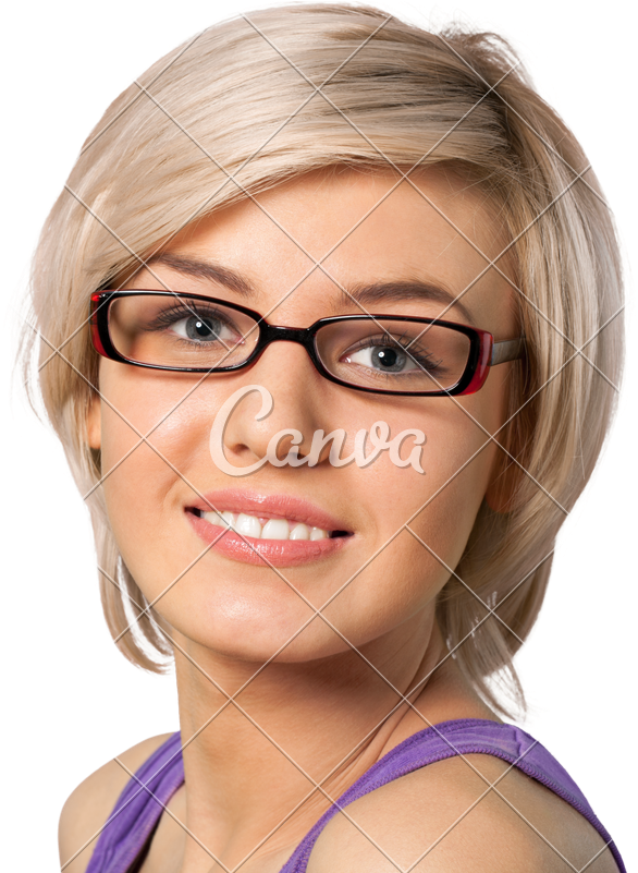 Smiling Woman Photos By Canva - Girl (651x800), Png Download