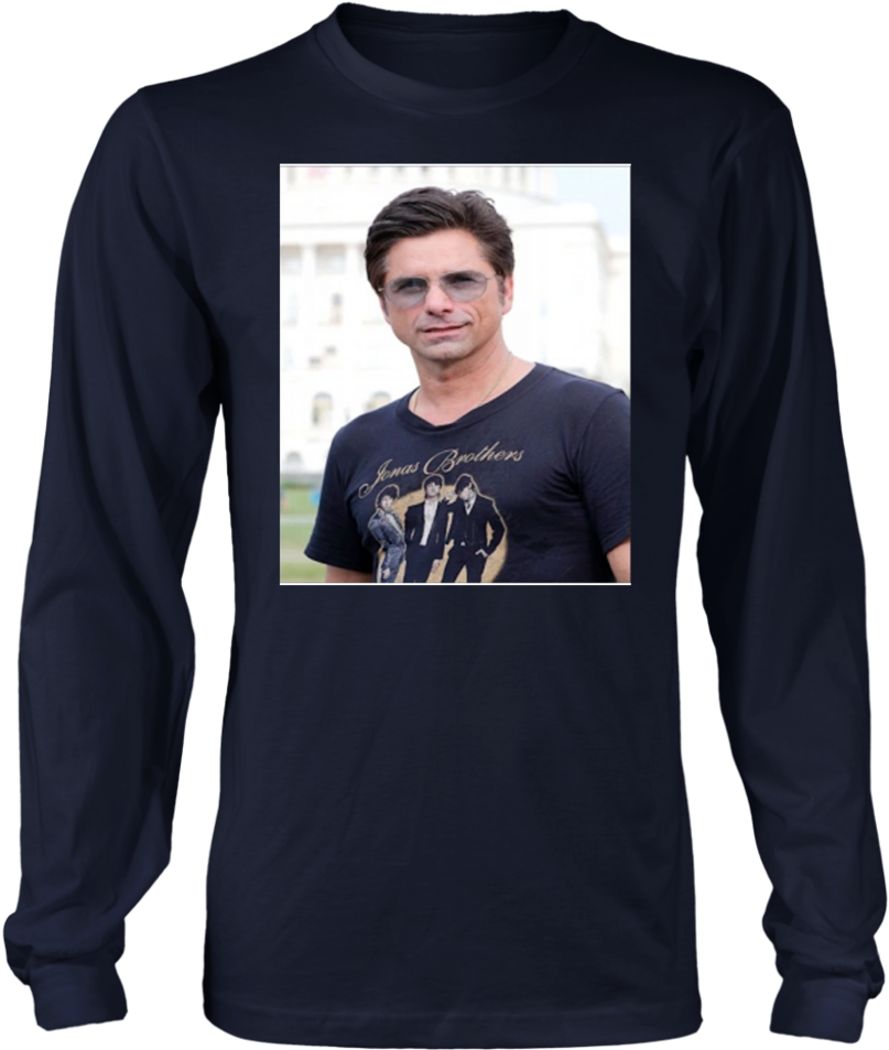 Nick Jonas Wearing A Shirt Of John Stamos Wearing A - Science Related Christmas Shirts (960x960), Png Download