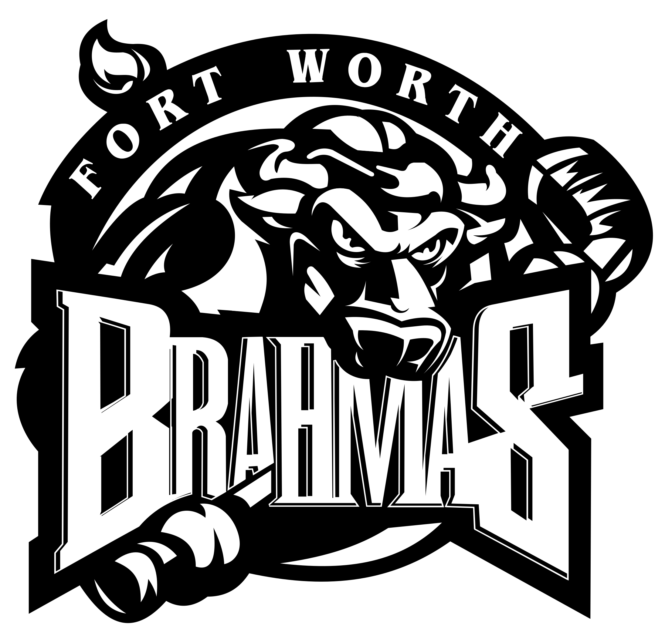 Fort Worth Brahmas Logo Png Transparent - Texas Brahmas (2400x2400), Png Download