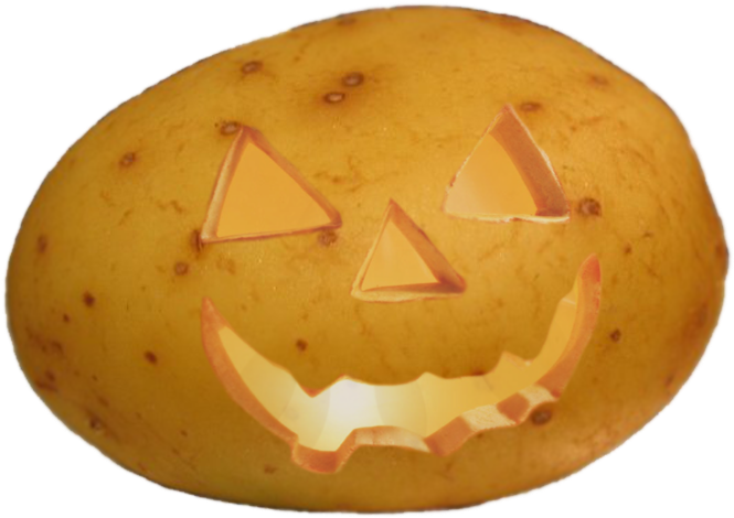 Potato O Lantern - Potato Jack O Lantern (799x518), Png Download