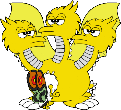 King Ghidorah Kinda - Godzilland Mothra (600x600), Png Download