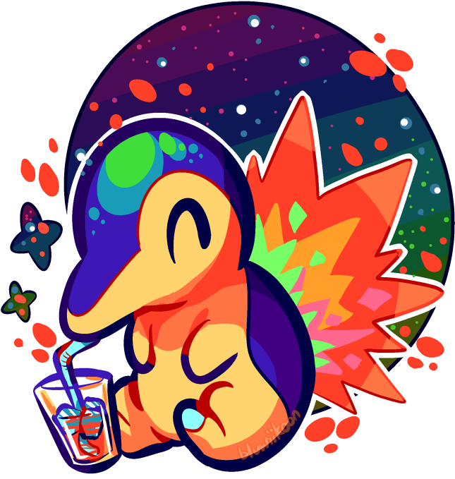 “summer's Gettin' Warm ” - Cyndaquil Design (700x700), Png Download