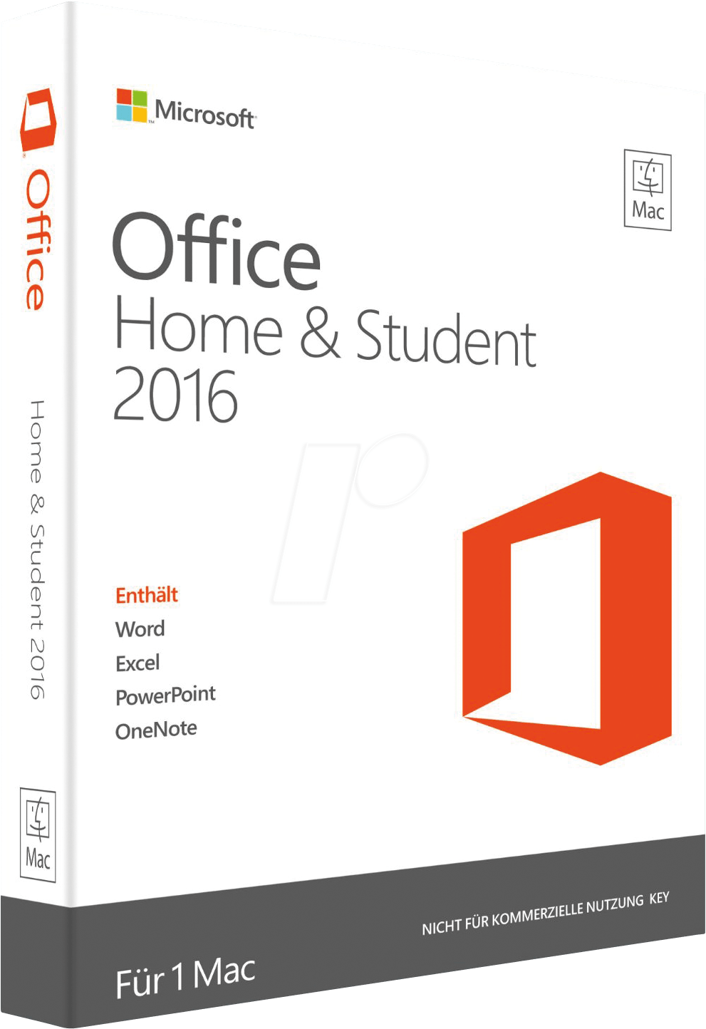 Microsoft Office 2016 Mac Home & Student Microsoft - Microsoft Office 2016 Home (1017x1466), Png Download