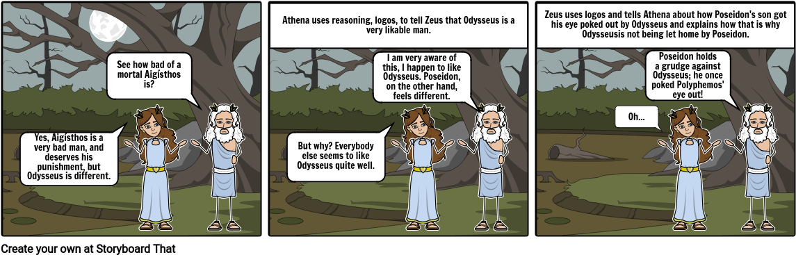 Athena And Zeus - Comics (1165x386), Png Download