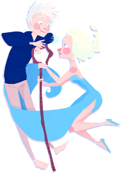 Elsa & Jack Frost Images Jack Frost And Elsa Wallpaper - Illustration (500x652), Png Download