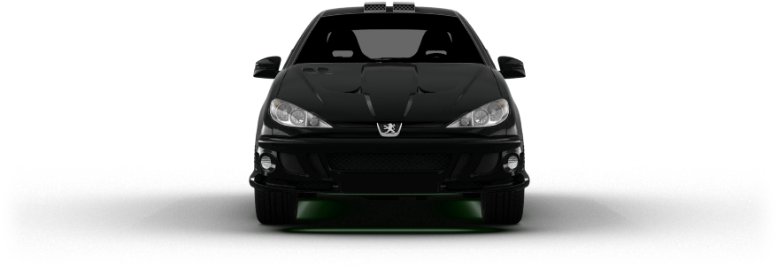 Peugeot 206'98 By Felix Kjellberg - Peugeot 206 (1004x373), Png Download