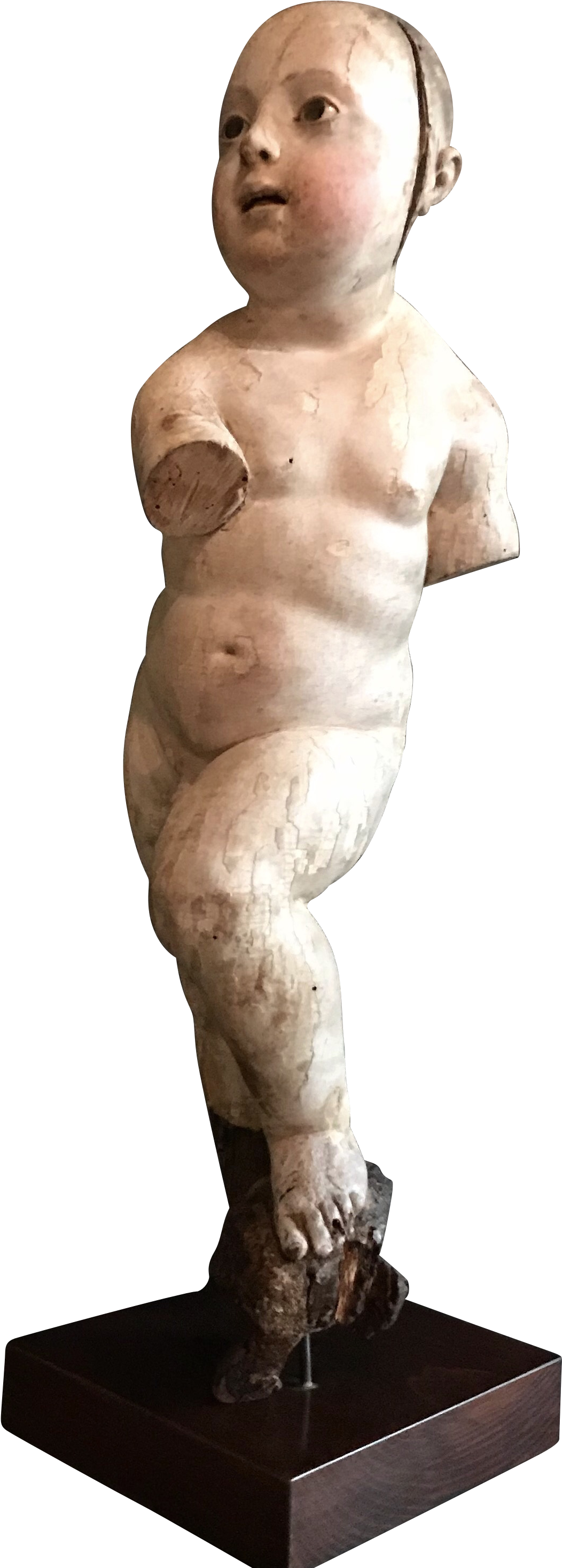 Cherub Carved Wood - Statue (1928x3024), Png Download