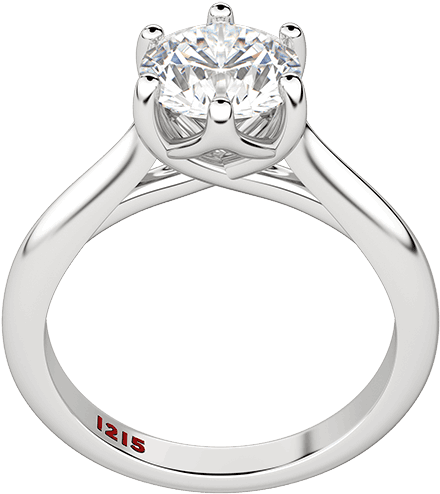 Modern Round Solitaire - Modern Round Solitaire 1215 (600x600), Png Download