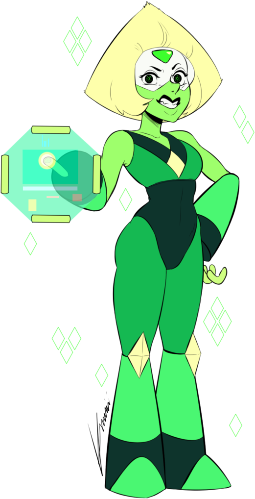 Peridot By Ksuriuri Lapidot, Rose Quartz, Steven Universe, - Steven Universe Peridot Fanart (600x1040), Png Download