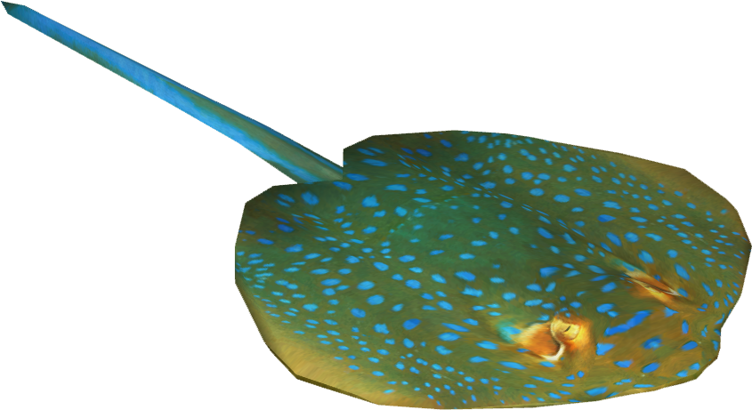 Bluespotted Ribbontail Ray Zerosvalmont Zt2 - Bluespotted Ribbontail Ray Png (844x844), Png Download