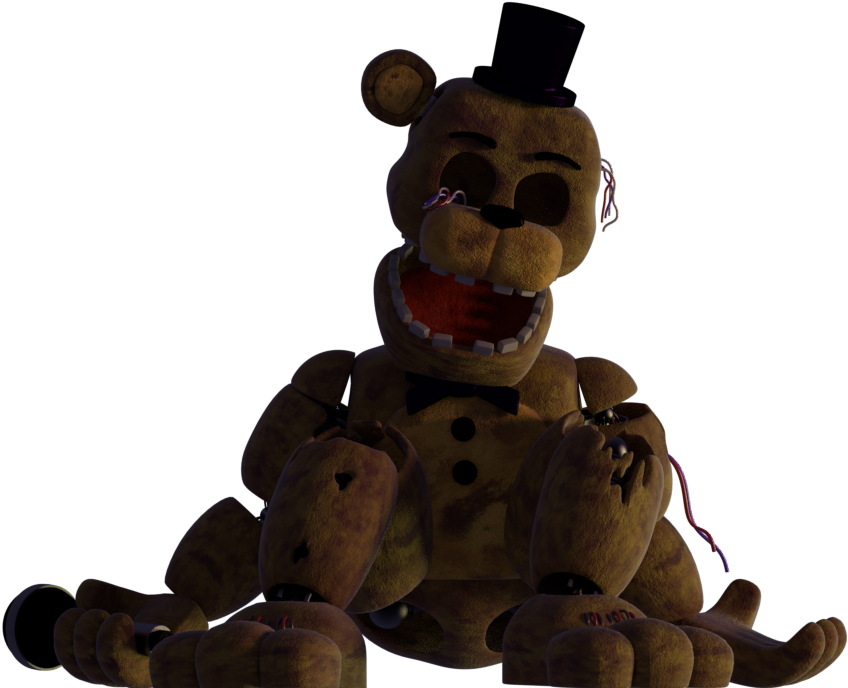 Rendera Realistic Golden Freddy Render - Stuffed Toy (975x1100), Png Download