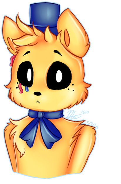Golden Freddy - Cute Golden Freddy Drawings (499x668), Png Download
