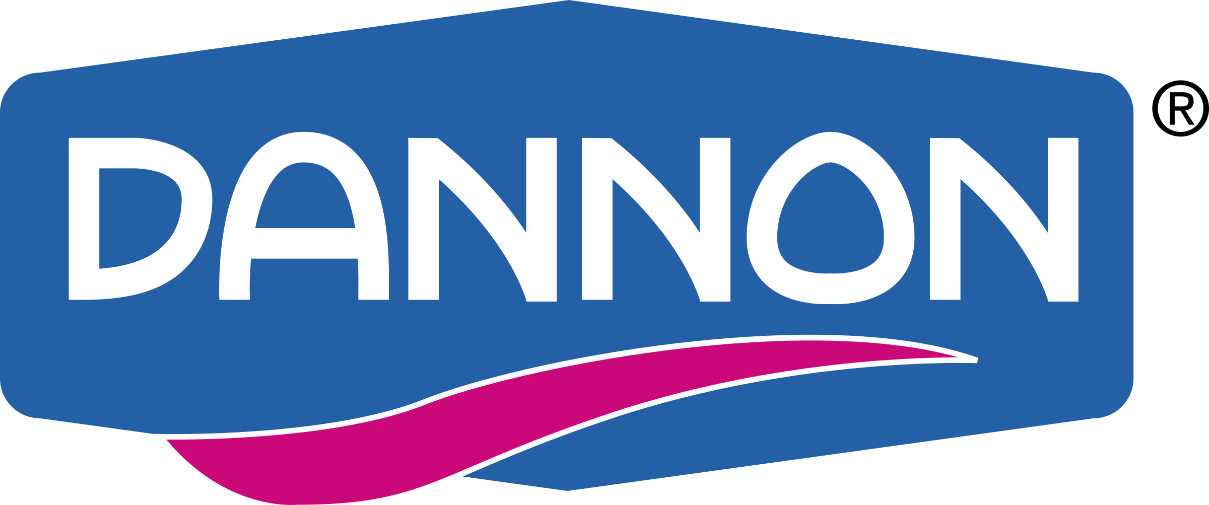Dannon 2 Logo Png Transparent - Dannon Logo Svg (2400x1003), Png Download
