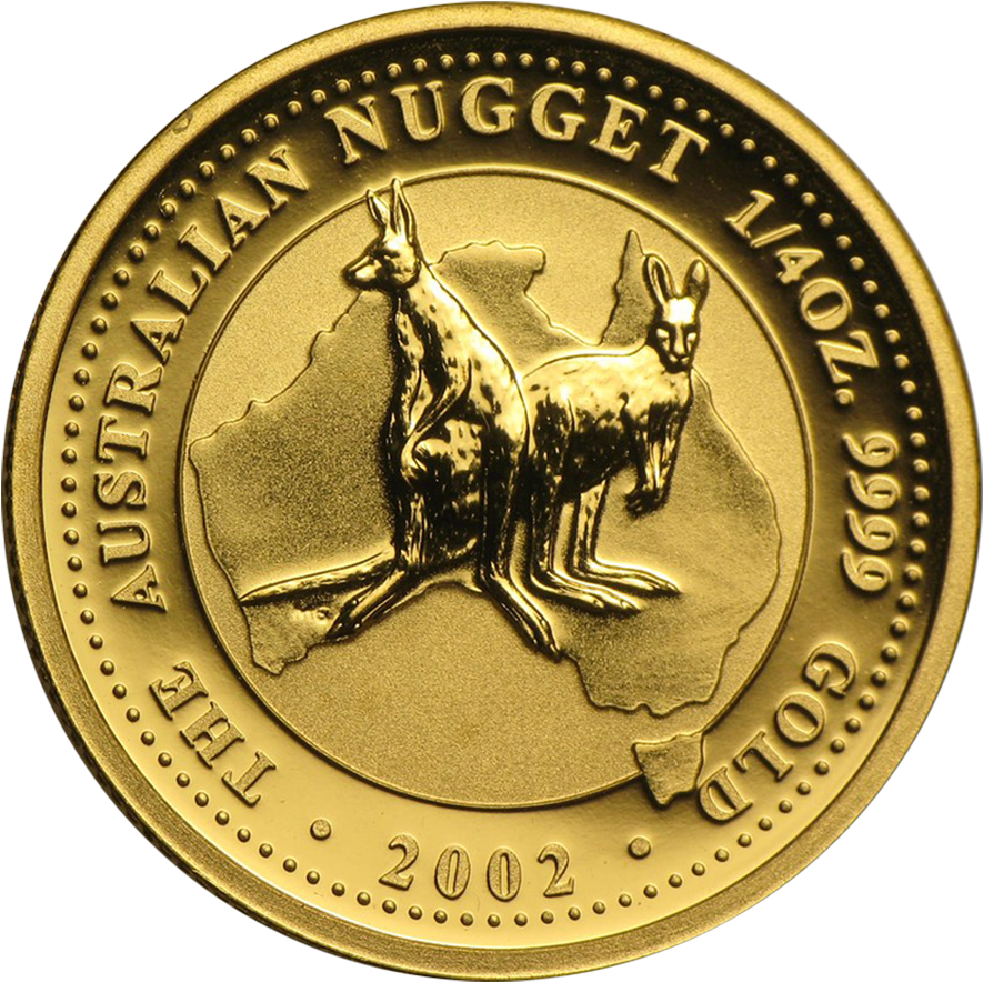 Pre-owned 2002 Australian Nugget 1/4oz Gold Coin - College (900x900), Png Download
