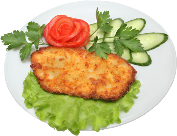 Schnitzel Png, Download Png Image With Transparent - Шницель Из Курицы Png (800x667), Png Download