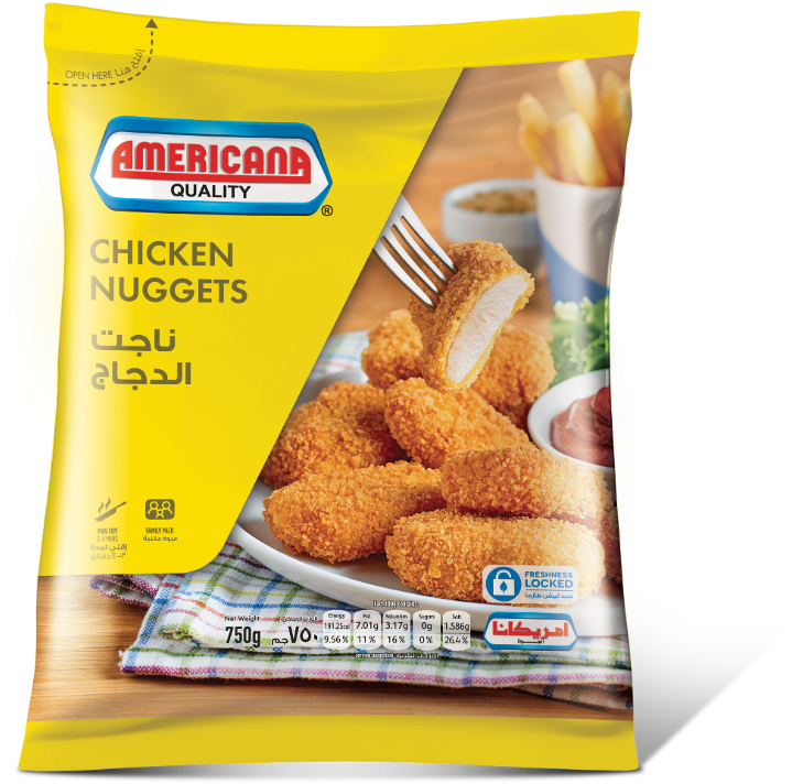 Chicken Nuggets 750g - Americana Group (800x760), Png Download