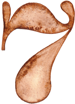 Trotebag - Com - Watercolor Number 7 Png (380x340), Png Download