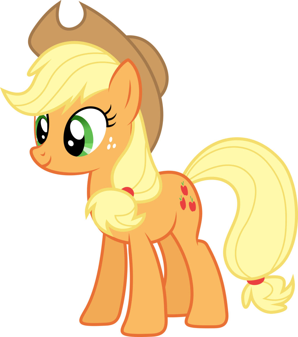 Applejack Mlp - My Little Pony Character Png (1024x1160), Png Download