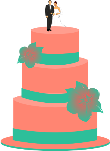 Royalty Free Download Clip Art At Clker Com Vector - Wedding Cakes Clip Art (576x598), Png Download