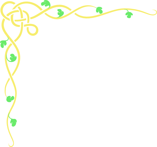 How To Set Use Yellow Green Flower Border Clipart (600x565), Png Download