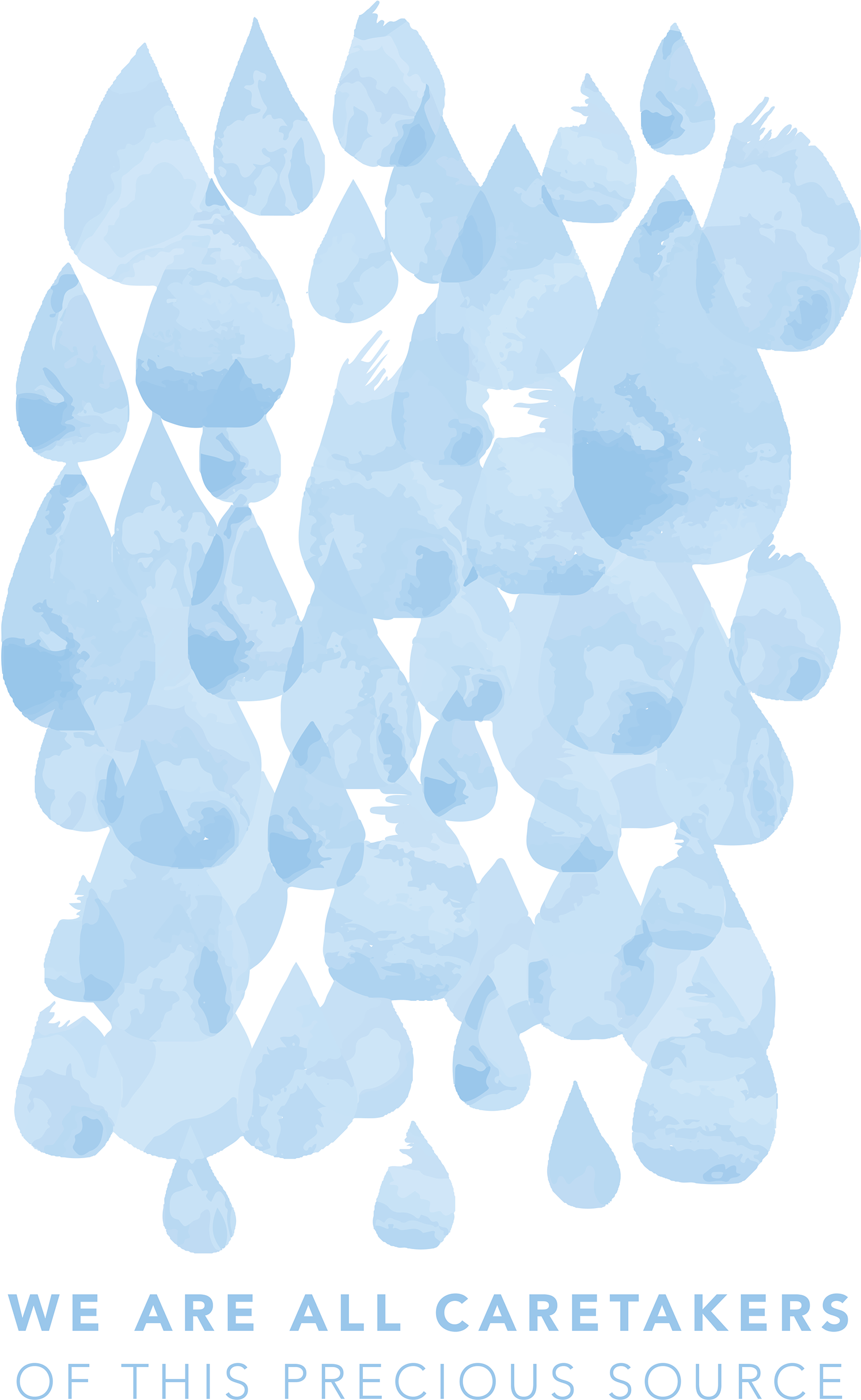 The Visual Is Of Watercolor Raindrops That Resemble - Poster (1920x2465), Png Download