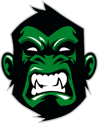 Angry Gorilla Png Image Black And White Library - Gorilla Png (350x394), Png Download