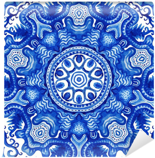 Watercolor Vector Gzhel - Monthly Bill Organizer And Planner Notebook [book] (400x400), Png Download