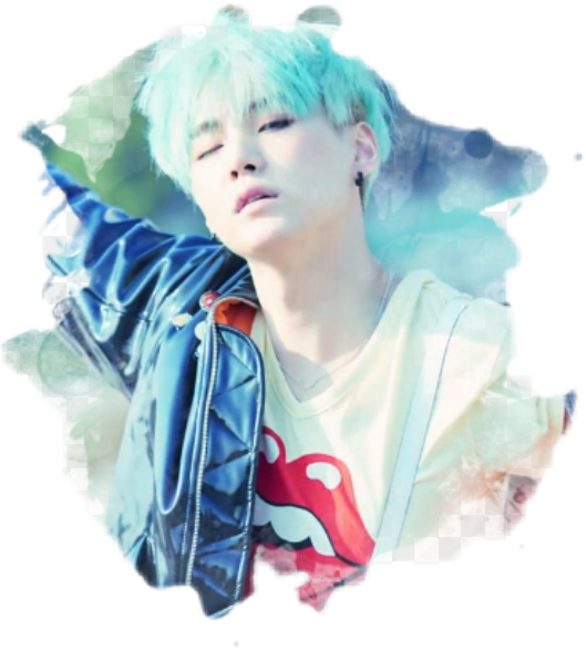 Bts Suga Watercolor Sticker~~ Btssugawatercolorcool - Suga Cool (529x587), Png Download