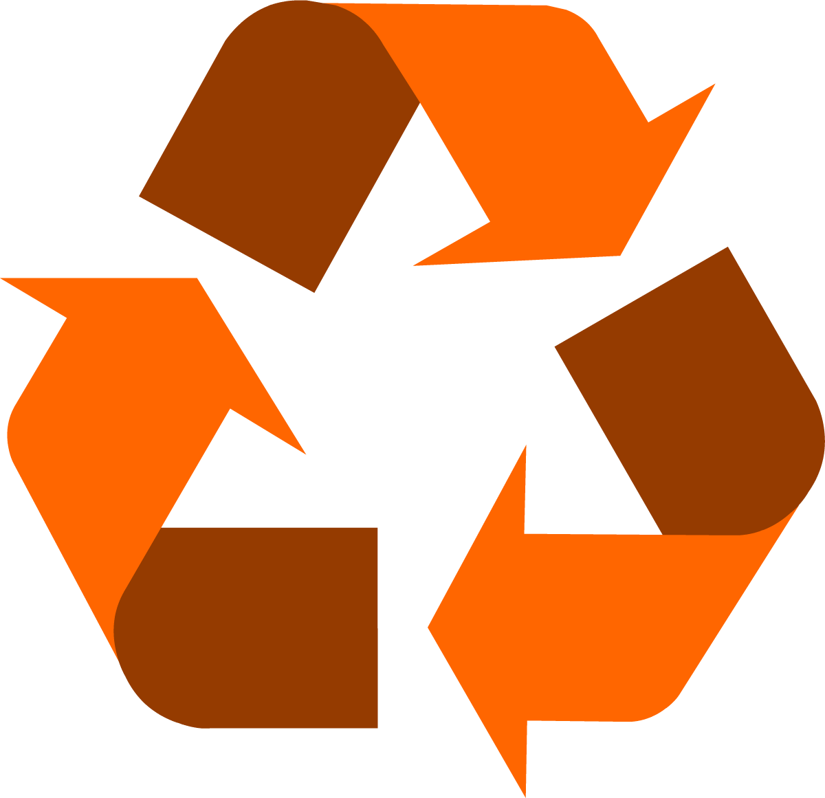 Orange Recycling Symbol - Purple Recycle Symbol (1200x1161), Png Download