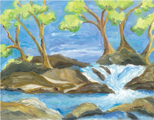 Rocky River Beside The Creeper Trail - Rocky River (520x520), Png Download